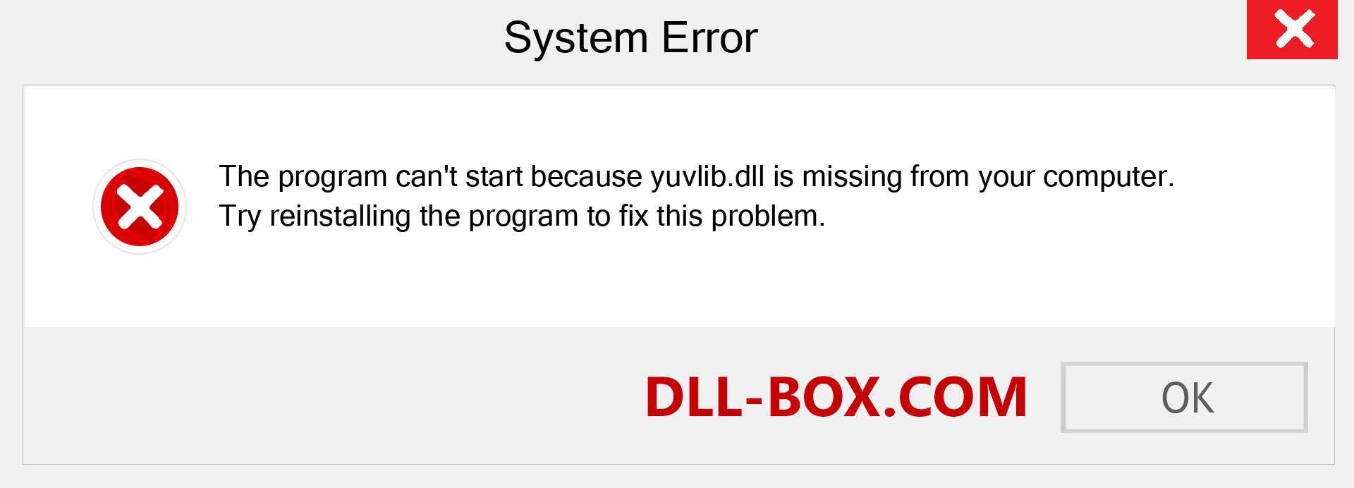  yuvlib.dll file is missing?. Download for Windows 7, 8, 10 - Fix  yuvlib dll Missing Error on Windows, photos, images